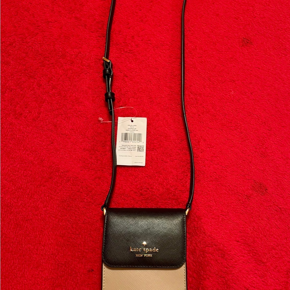 Kate Spade Elegant Black and Cream Crossbody